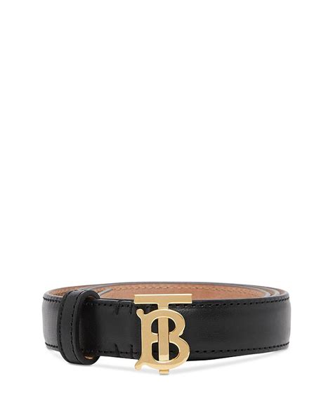 burberry brown leather belt with round clasp|Burberry monogram motif leather belt.